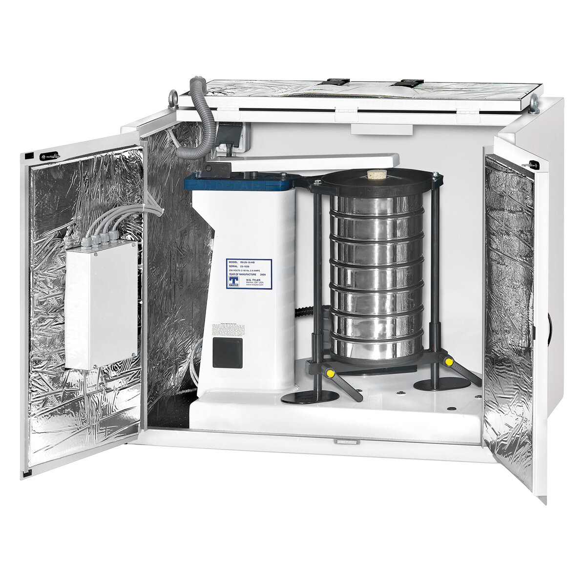 Ro-Tap Sieve Shaker RX-29 CE from WS Tyler with Sound absorbing cupboard